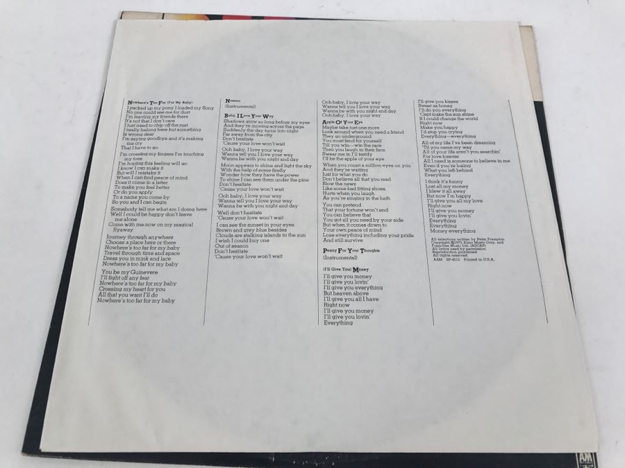  Peter Frampton ‎- Frampton - A&M Records ‎- SP 4512 - Vinyl Record Album [Photo 4]