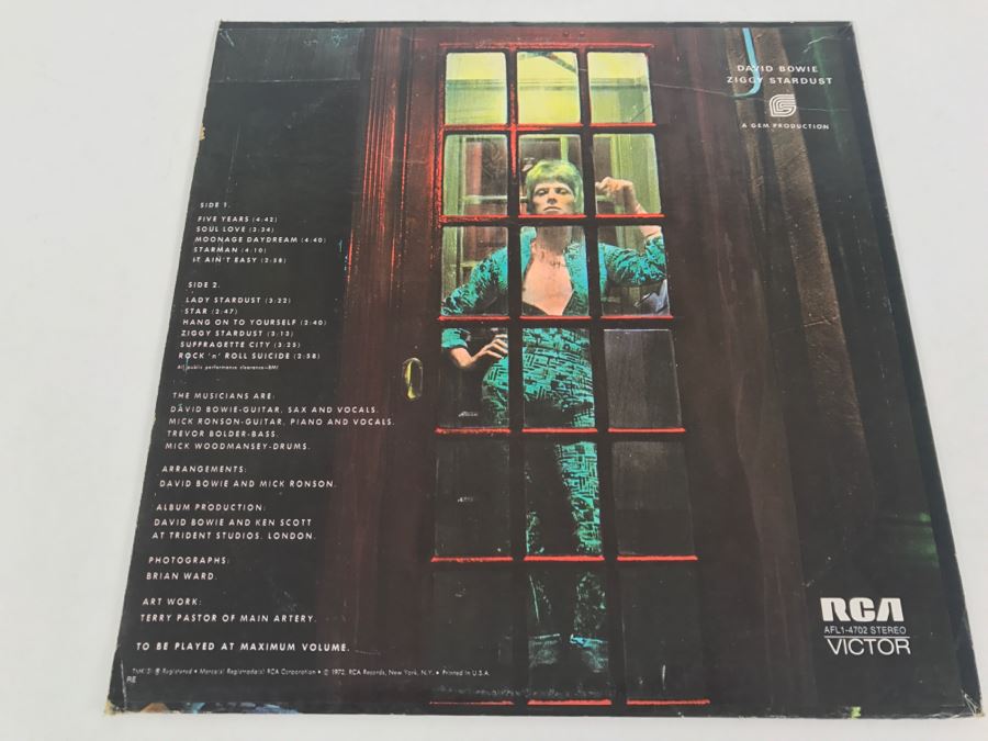 David Bowie - The Rise And Fall Of Ziggy Stardust And The Spiders From Mars - Vinyl Record Album - RCA Victor AFL1-4702 [Photo 2]