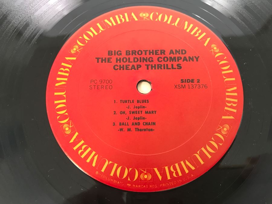 Big Brother & The Holding Company - Cheap Thrills - Vinyl Record Album - Columbia PC 9700 [Photo 9]
