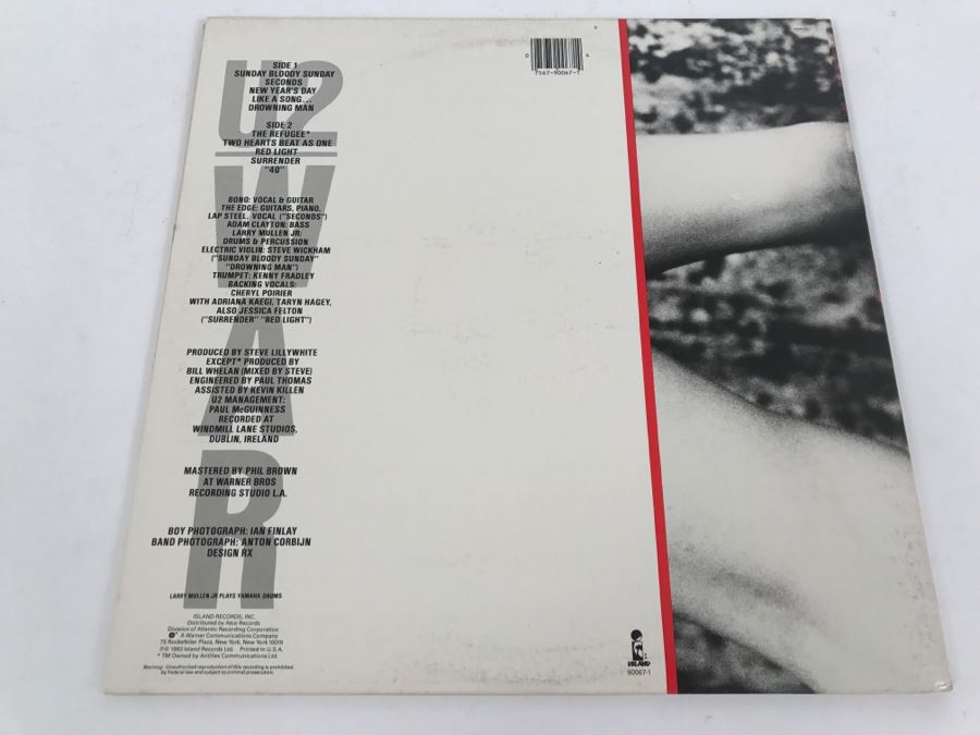  U2 ‎- War - Island Records ‎- 90067-1 [Photo 2]
