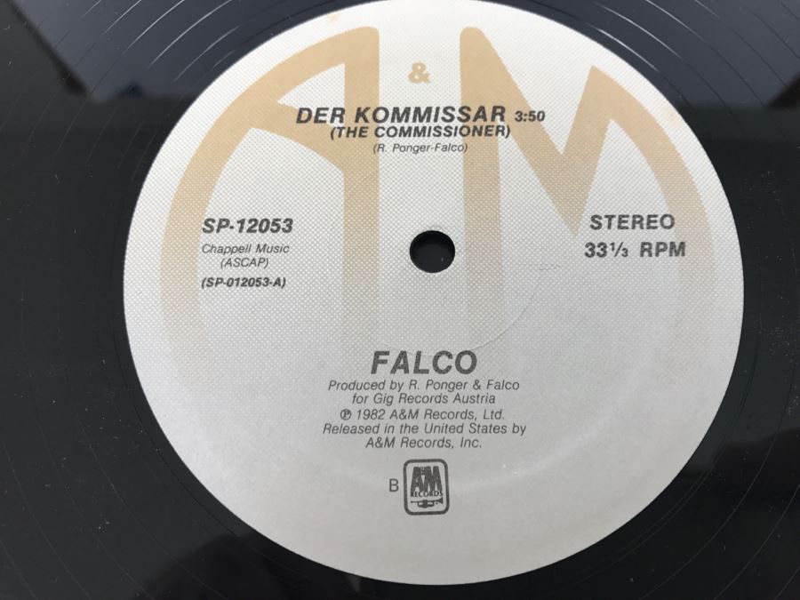 Falco - Der Kommissar - Vinyl Record Album - A&M Records SP-12053 [Photo 4]