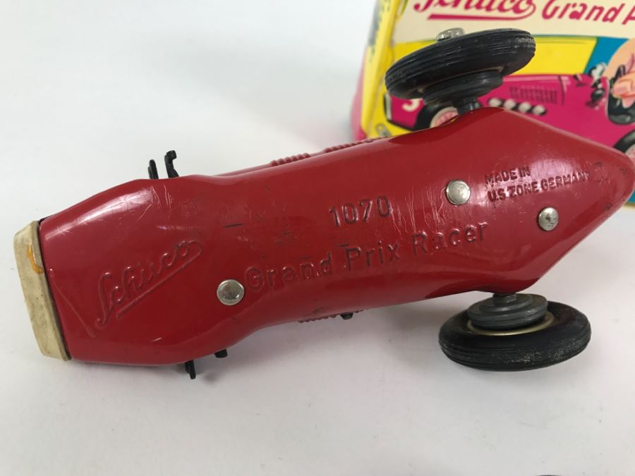 Schuco Grand Prix Racer 1070 Germany With Original Box And Manual - Front Wheel Axles Are Damaged [Photo 12]