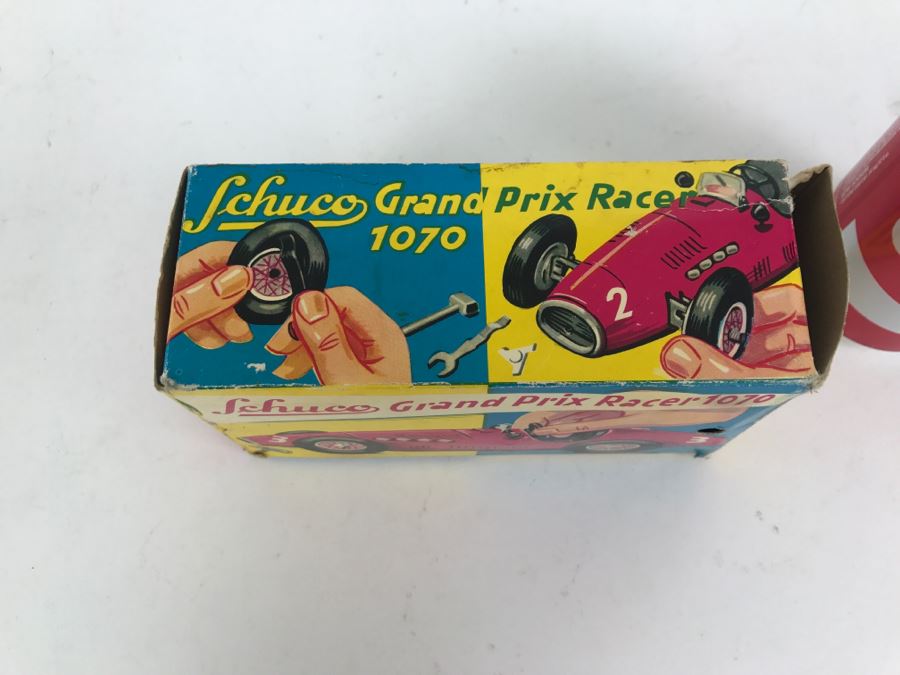 Schuco Grand Prix Racer 1070 Germany With Original Box And Manual - Front Wheel Axles Are Damaged [Photo 5]