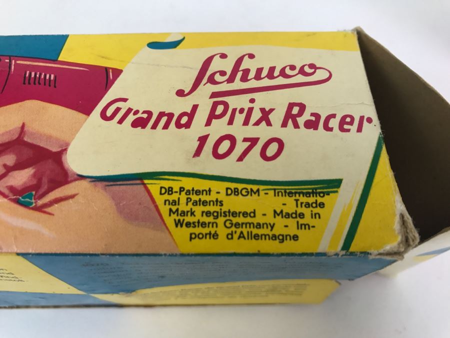 Schuco Grand Prix Racer 1070 Germany With Original Box And Manual - Front Wheel Axles Are Damaged [Photo 8]