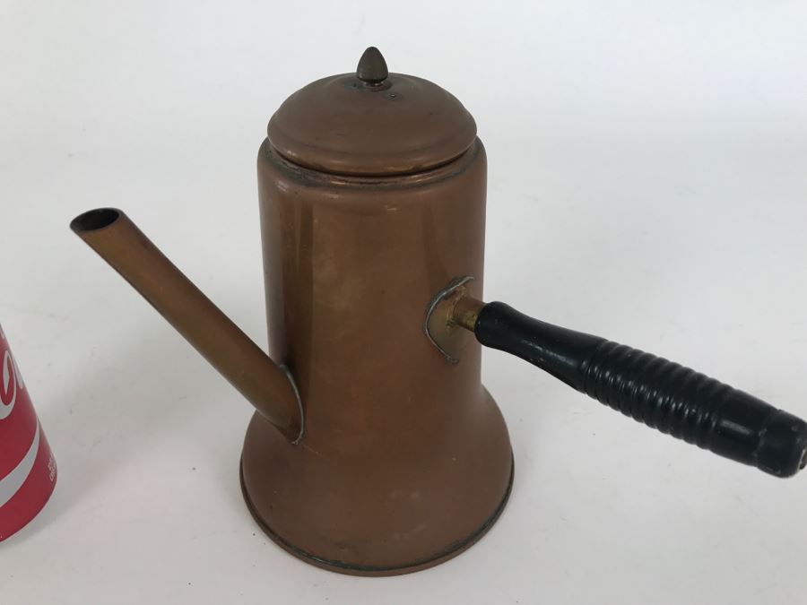 Vintage Copper & Brass Stick Handle Espresso Pot Coppercraft Guild Taunton, Mass [Photo 2]