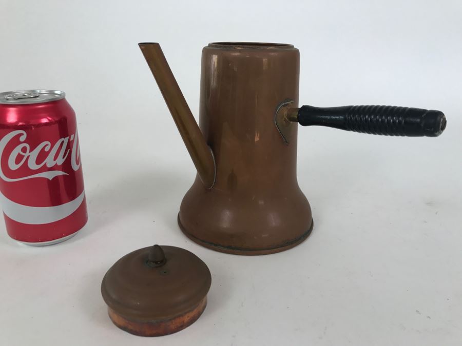 Vintage Copper & Brass Stick Handle Espresso Pot Coppercraft Guild Taunton, Mass [Photo 4]