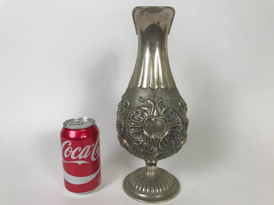 Stunning Antique 800 Silver Claret Jug Embossed With Acanthus Leaf Decoration 569g [Photo 2]