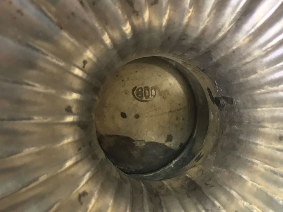 Stunning Antique 800 Silver Claret Jug Embossed With Acanthus Leaf Decoration 569g [Photo 9]