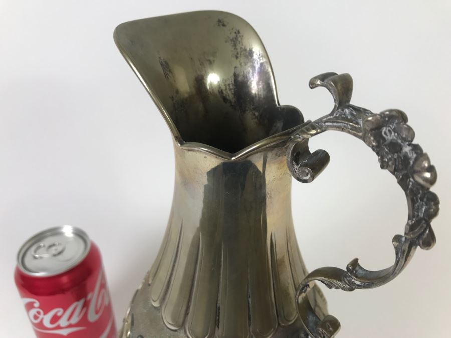 Stunning Antique 800 Silver Claret Jug Embossed With Acanthus Leaf Decoration 569g [Photo 7]