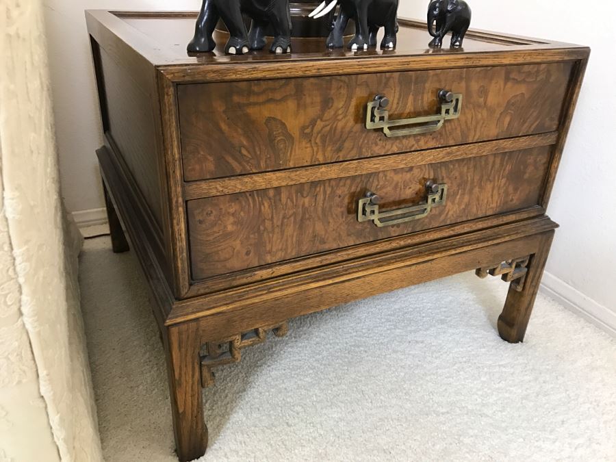 HEKMAN Chinoiserie 2-Drawer Side Table Nightstand [Photo 2]