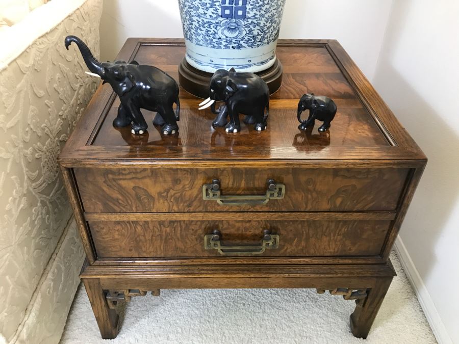HEKMAN Chinoiserie 2-Drawer Side Table Nightstand [Photo 5]