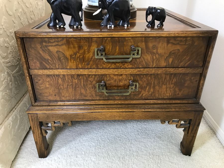 HEKMAN Chinoiserie 2-Drawer Side Table Nightstand [Photo 6]