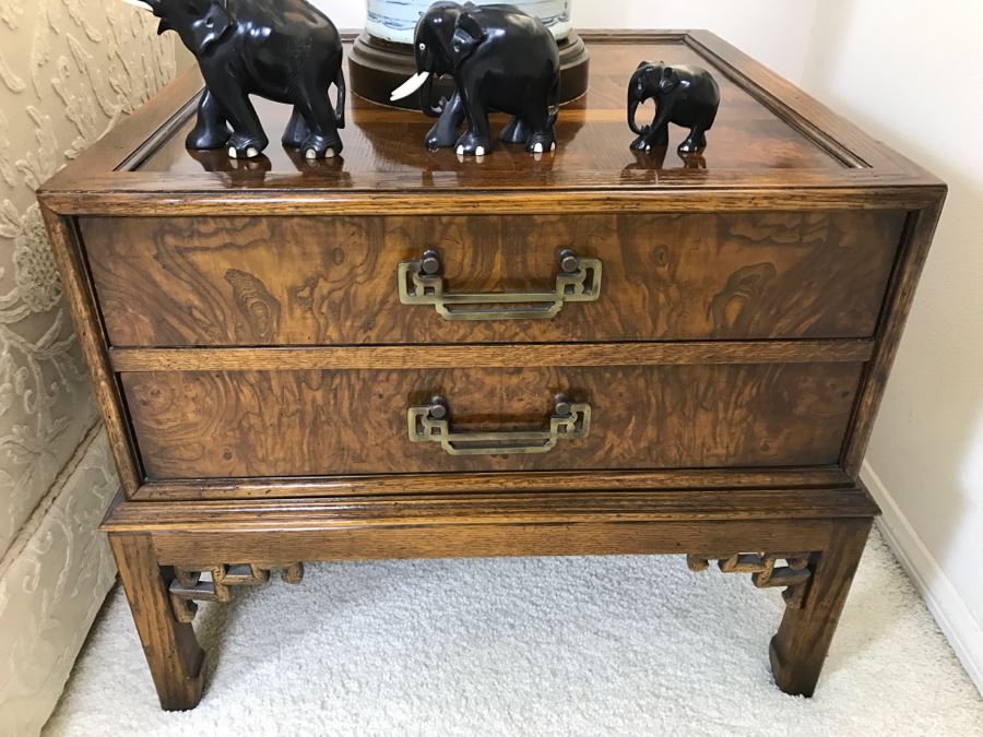 HEKMAN Chinoiserie 2-Drawer Side Table Nightstand [Photo 10]