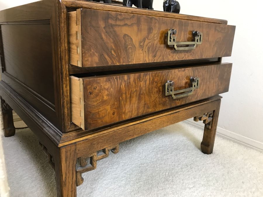 HEKMAN Chinoiserie 2-Drawer Side Table Nightstand [Photo 4]