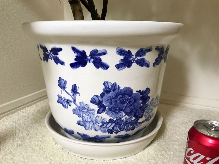 Artificial Plant With Blue And White Pot [Photo 5]