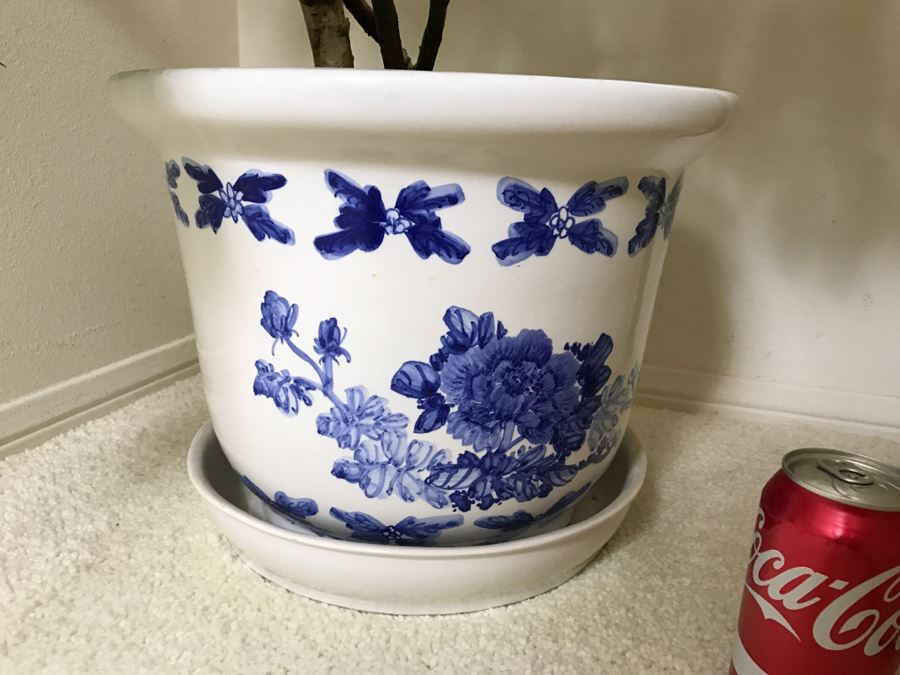 Artificial Plant With Blue And White Pot [Photo 3]