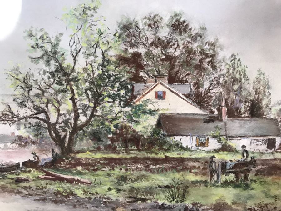 Antique 1894 Landscape Painting By F. M. Truesdell In Stunning Gilt Wood Frame [Photo 11]