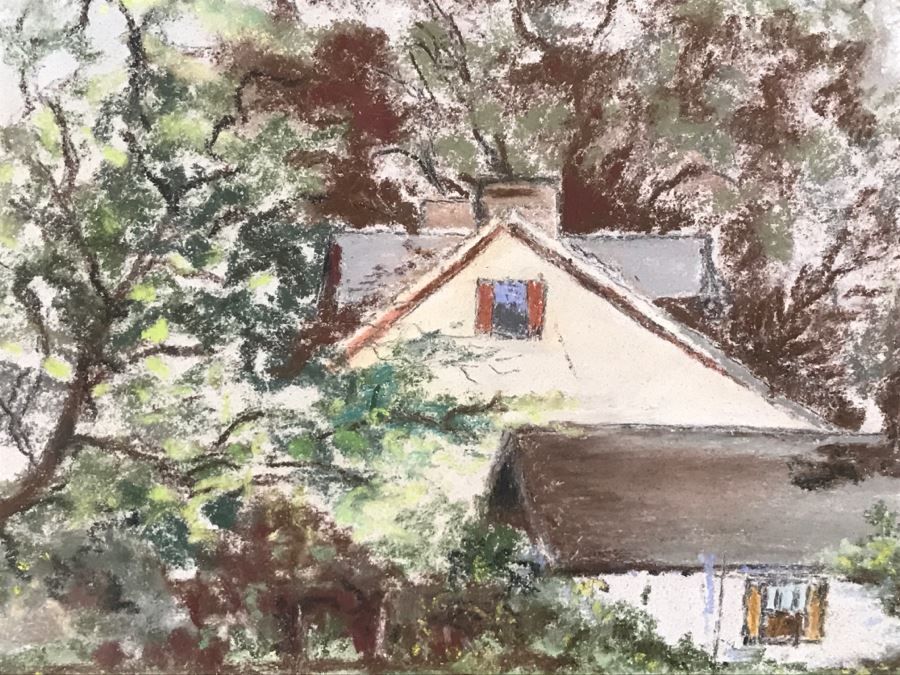 Antique 1894 Landscape Painting By F. M. Truesdell In Stunning Gilt Wood Frame [Photo 10]