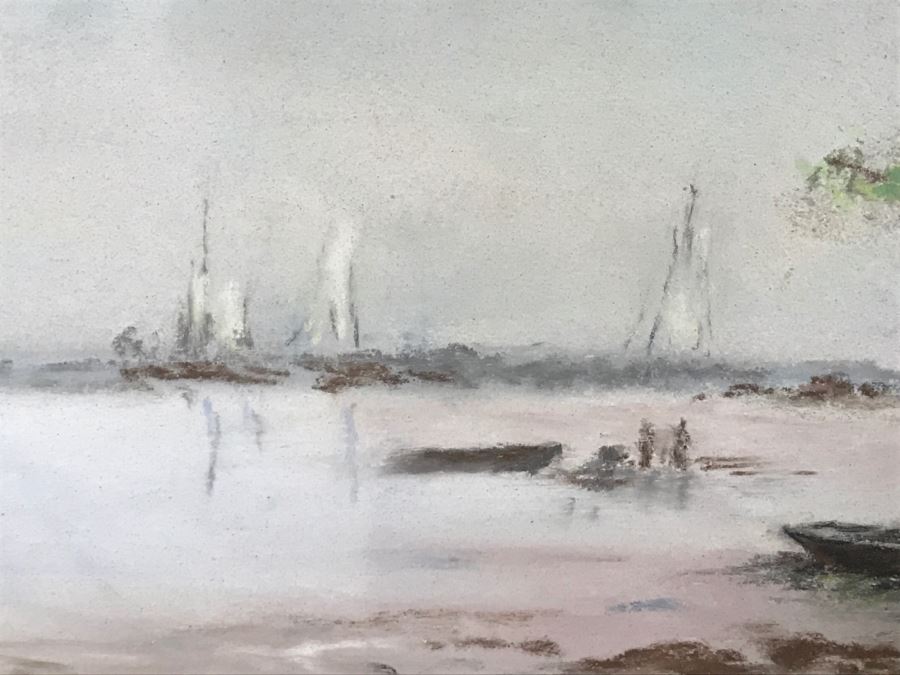 Antique 1894 Landscape Painting By F. M. Truesdell In Stunning Gilt Wood Frame [Photo 6]