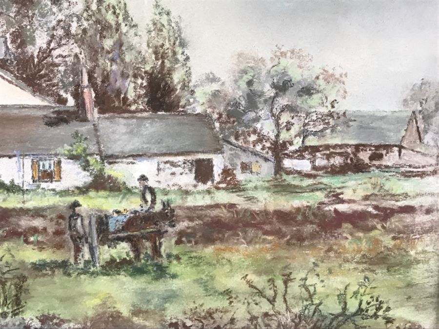 Antique 1894 Landscape Painting By F. M. Truesdell In Stunning Gilt Wood Frame [Photo 8]