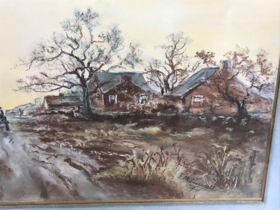 Antique 1894 Landscape Painting By F. M. Truesdell In Stunning Gilt Wood Frame [Photo 6]