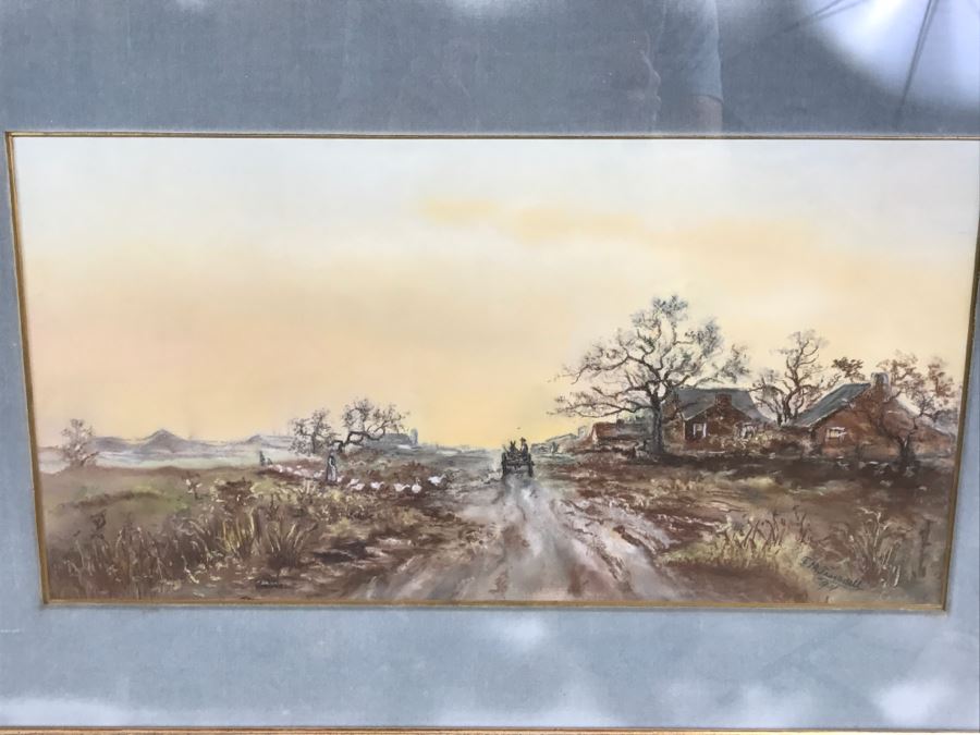 Antique 1894 Landscape Painting By F. M. Truesdell In Stunning Gilt ...