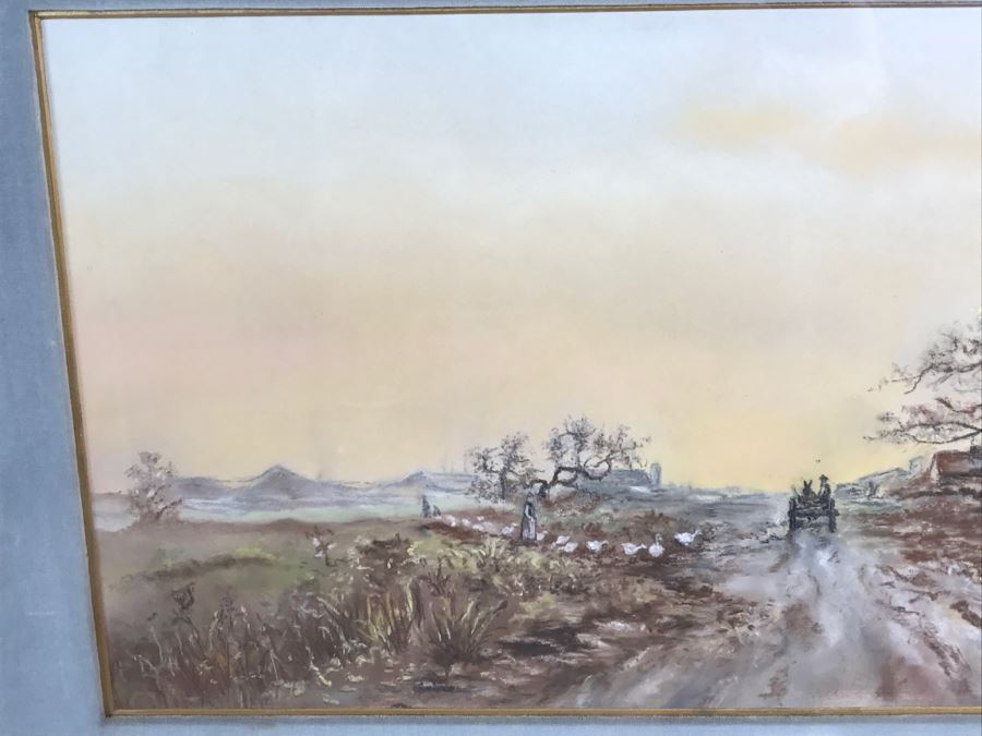 Antique 1894 Landscape Painting By F. M. Truesdell In Stunning Gilt Wood Frame [Photo 3]