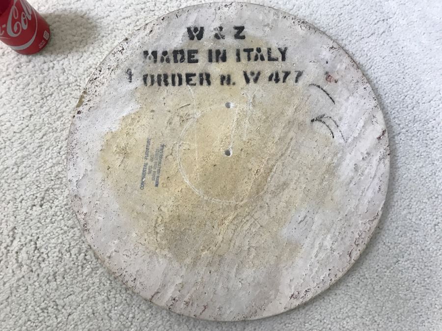 Wooden Pedestal Side Table With Italian Marble Top [Photo 7]