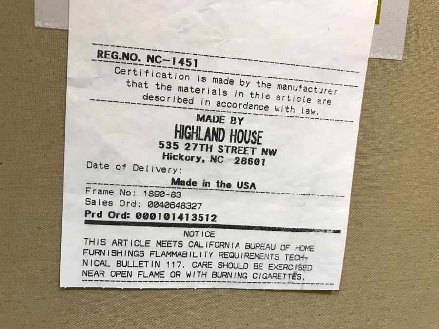 Clean Highland House Blue Sofa With Accent Pillows [Photo 9]