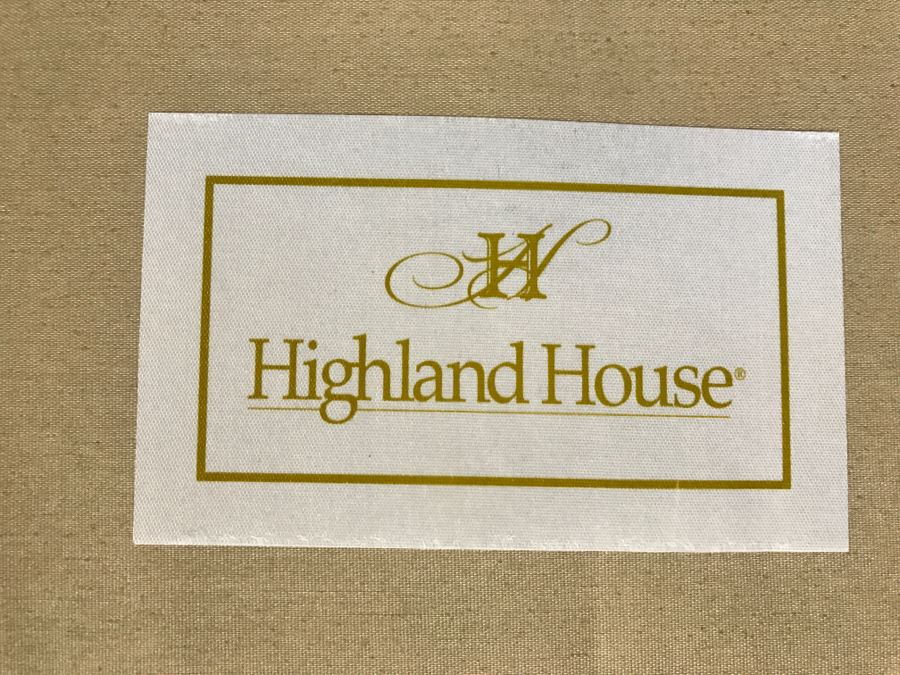 Clean Highland House Blue Sofa With Accent Pillows [Photo 8]