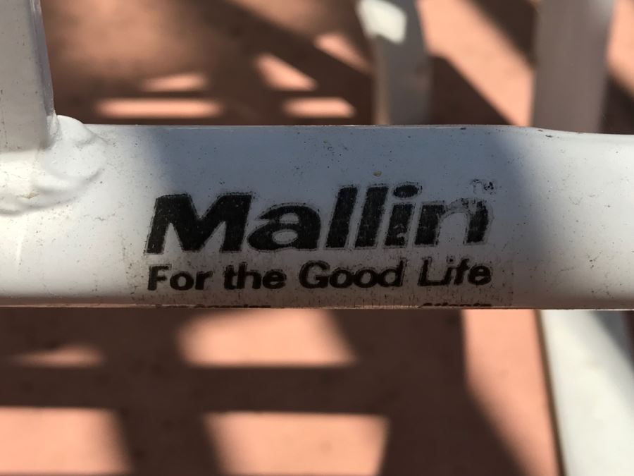 Mallin Outdoor Aluminum Patio Furniture Round Glass Top Table With Four Chairs (See Additional Photos For Fourth Chair) [Photo 2]