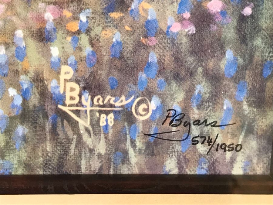 Nicely Framed P Byars Limited Edition Print Of Landscape Deer Scene 574 Of 1950 [Photo 7]