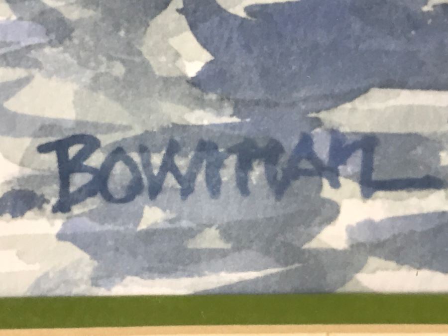 Framed Artwork By Bowman Of Asian Vase With Flowers [Photo 8]