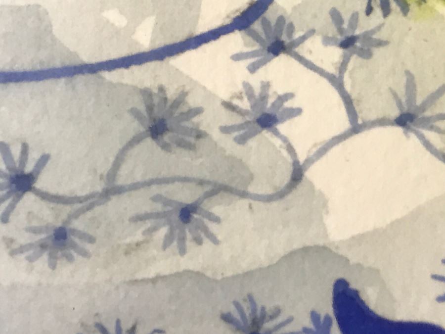 Framed Artwork By Bowman Of Asian Vase With Flowers [Photo 6]