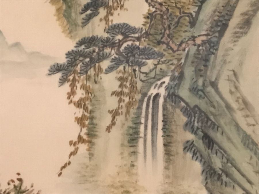 Framed Chinese Silk Landscape Painting [Photo 13]