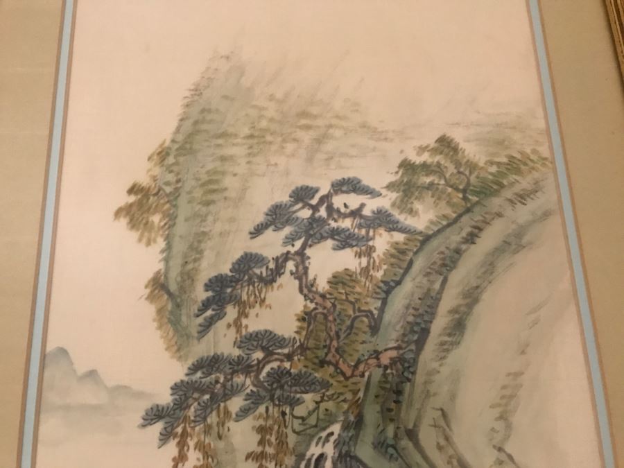 Framed Chinese Silk Landscape Painting [Photo 3]