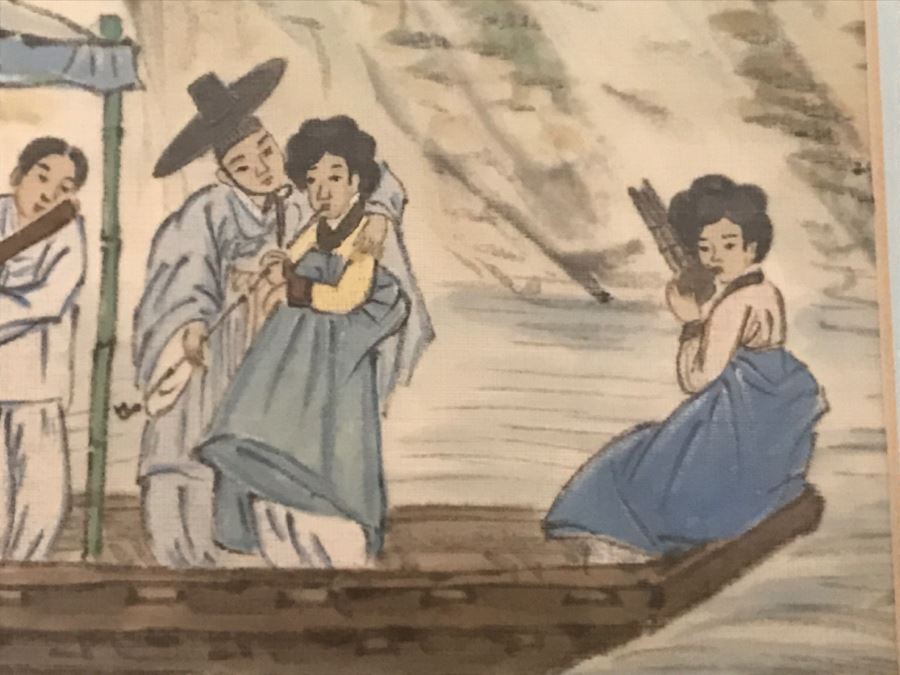 Framed Chinese Silk Landscape Painting [Photo 12]