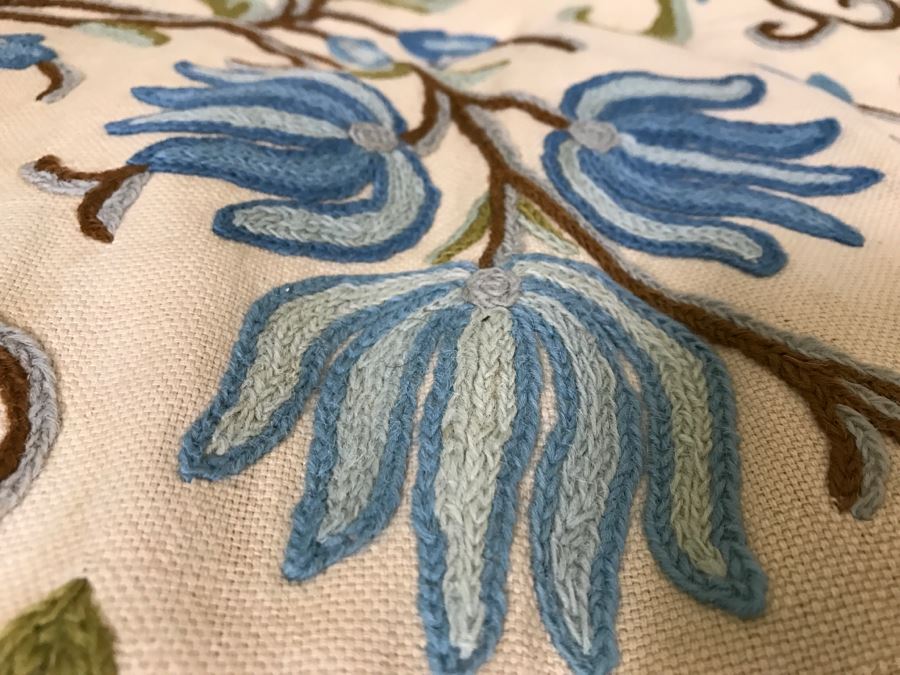 Stunning W & J Sloane Embroidered Wingback Armchair [Photo 6]