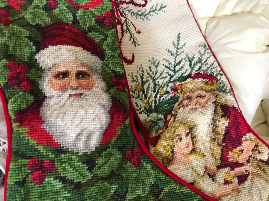 Nice Carved Wood Chinoiserie Cedar Lined Chest With Heating Blanket, Needlepoint Stockings And Other Items [Photo 23]