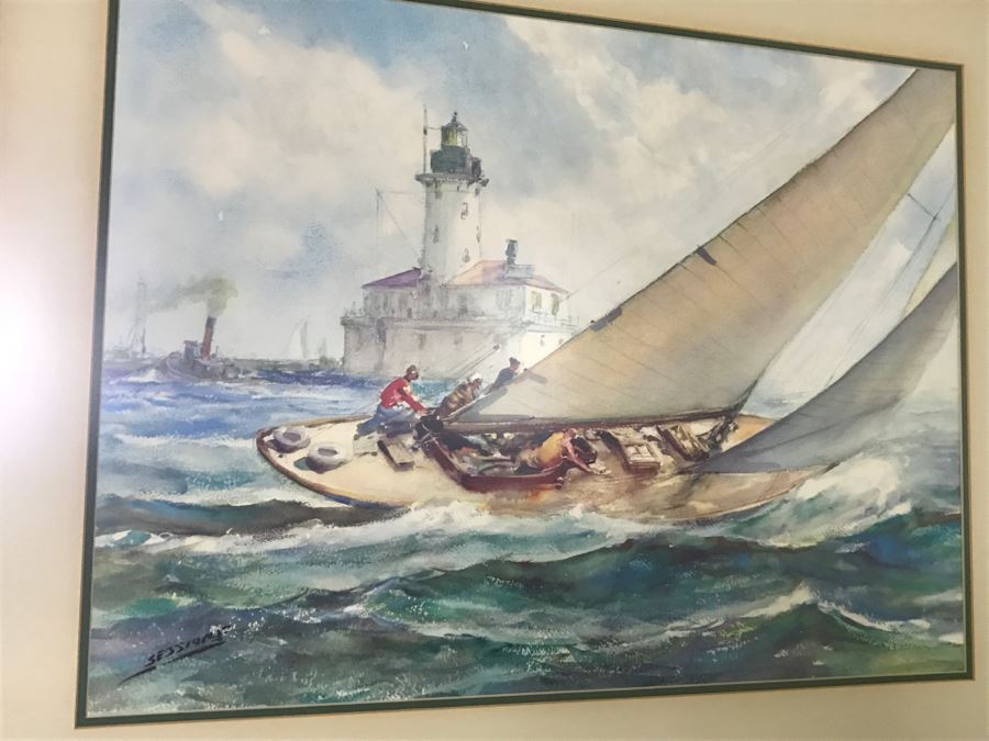 Framed Sailing Print 'A Good Breeze' By James M Sessions [Photo 3]