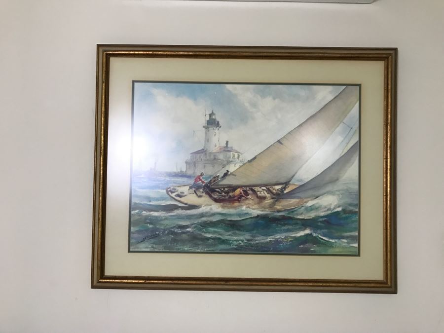 Framed Sailing Print 'A Good Breeze' By James M Sessions [Photo 2]