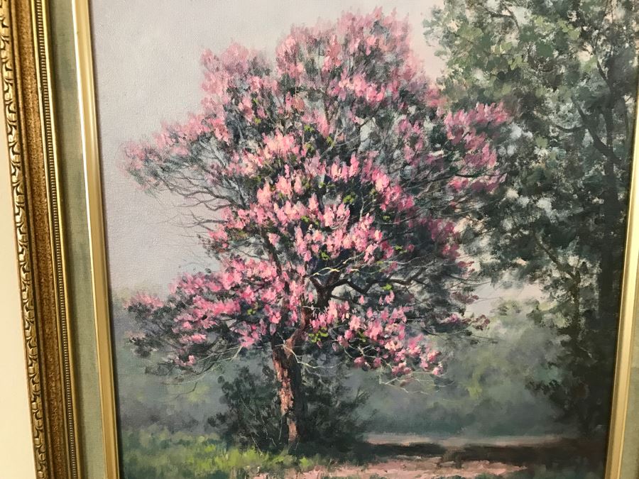 Original Plein Air Oil Painting By Gay Woods In Gilt Wood Frame [Photo 2]