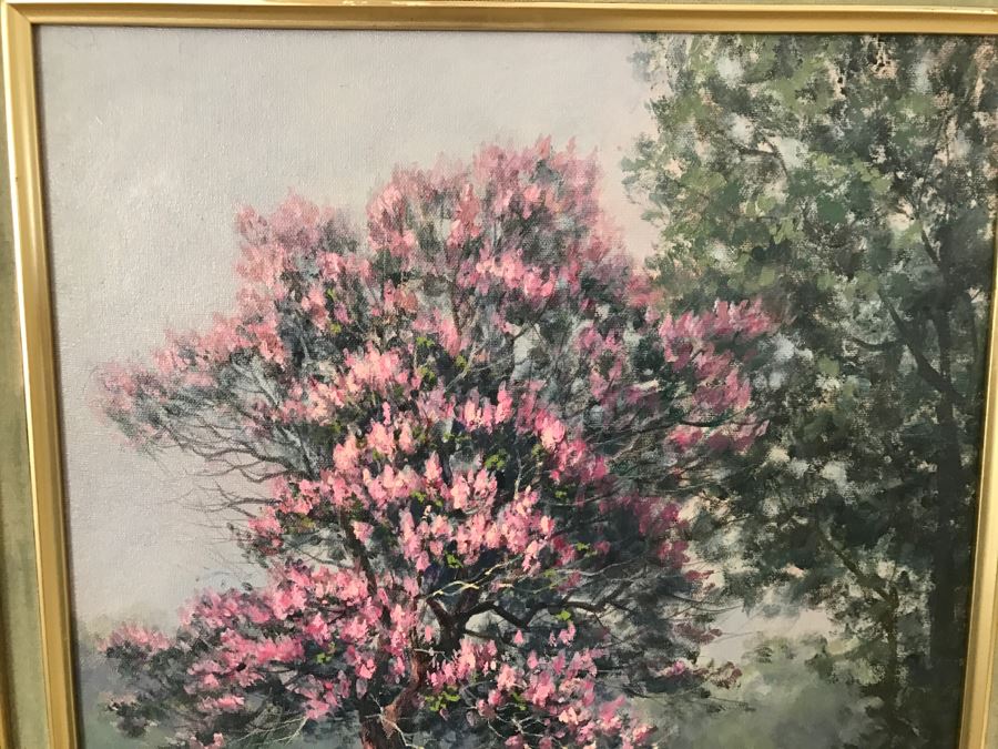 Original Plein Air Oil Painting By Gay Woods In Gilt Wood Frame [Photo 3]