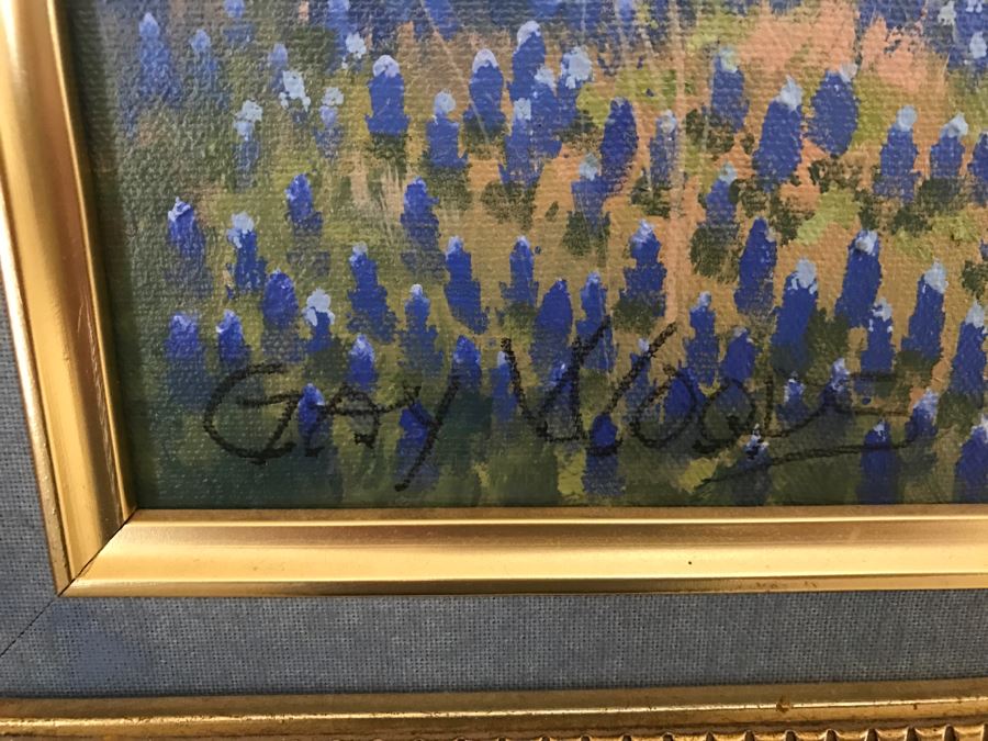 Original Plein Air Oil Painting By Gay Woods In Gilt Wood Frame [Photo 4]