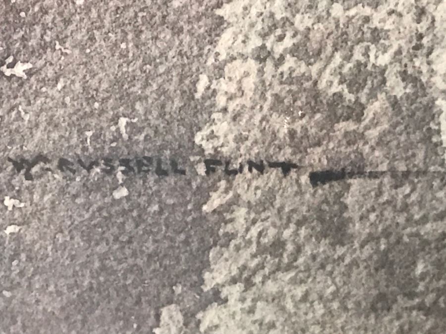 Nicely Framed Hand Signed Print Of Watercolor Featuring 3 Women By William Russell (Sir William) Flint (1880 - 1969) [Photo 7]