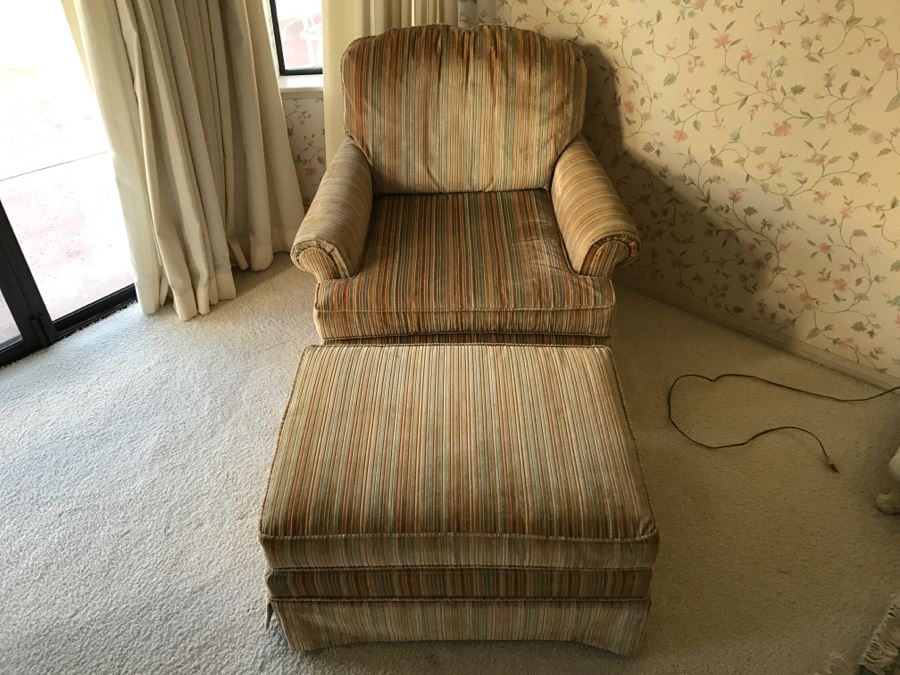 Nice Upholstered Armchair With Ottoman (Just Added Ottoman) [Photo 10]