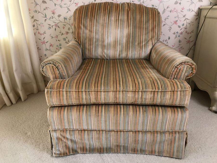 Nice Upholstered Armchair With Ottoman (Just Added Ottoman) [Photo 5]