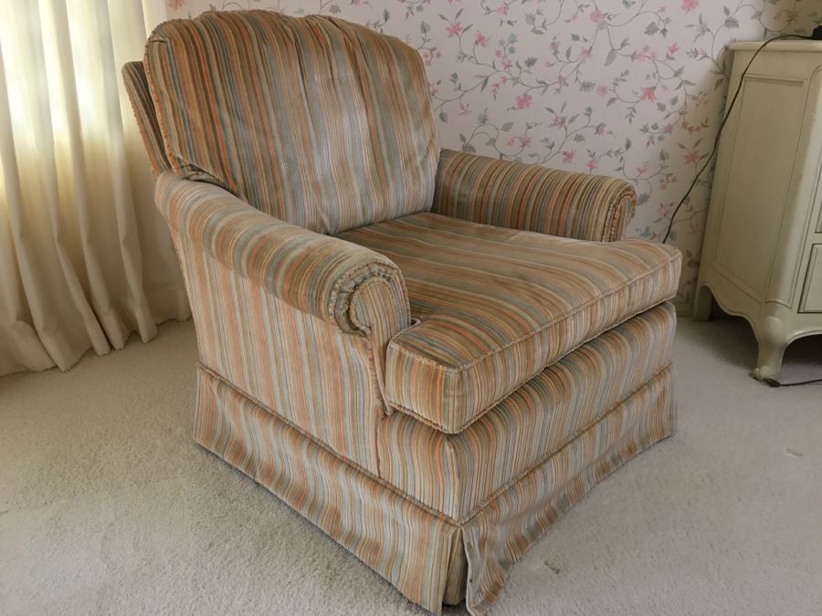 Nice Upholstered Armchair With Ottoman (Just Added Ottoman) [Photo 1]