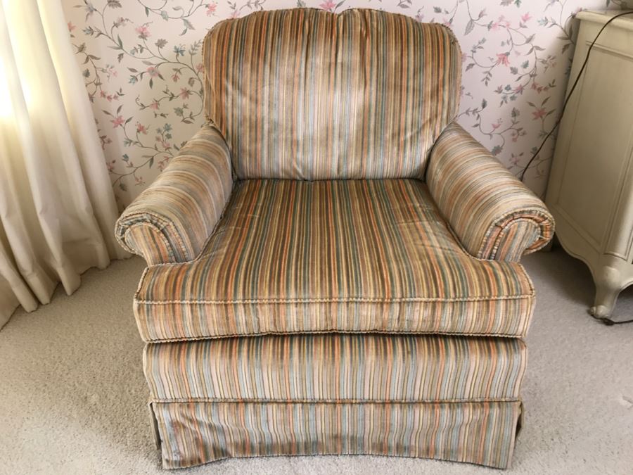 Nice Upholstered Armchair With Ottoman (Just Added Ottoman) [Photo 4]