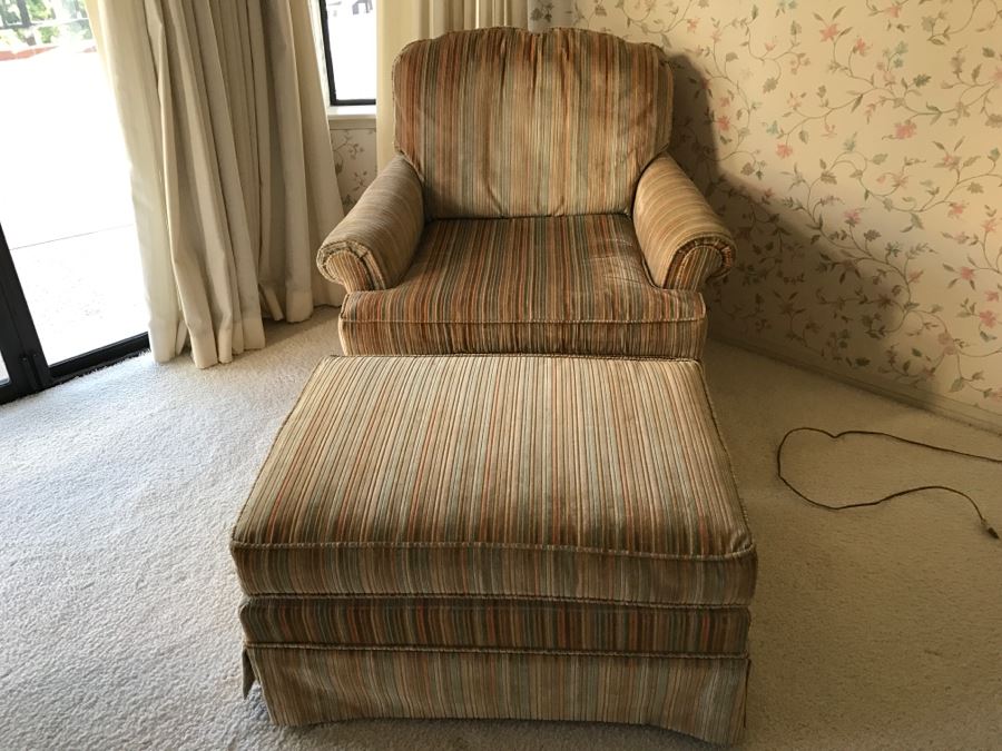Nice Upholstered Armchair With Ottoman (Just Added Ottoman) [Photo 9]